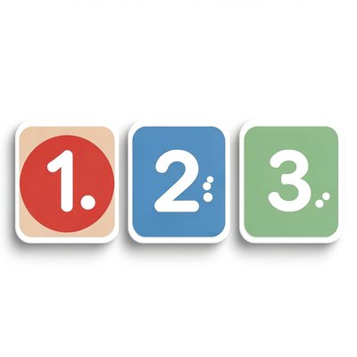 Karty kolorów i cyfr — proste ikony