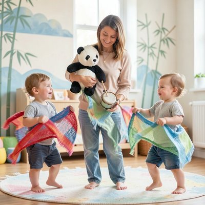 Panda tańczy — muzyczno‑ruchowa scena