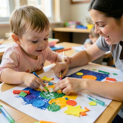 Dodawanie faktur — Dzieci doklejają elementy