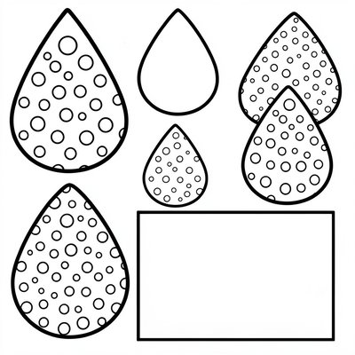 Kolorowanka — Krople i faktury