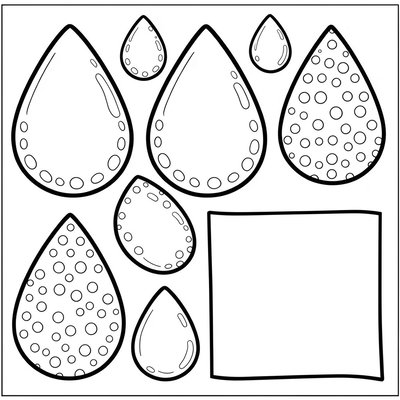 Kolorowanka — Krople i faktury