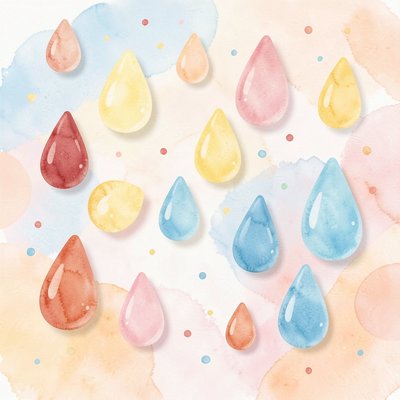 Plakat dekoracyjny — Kolorowe krople