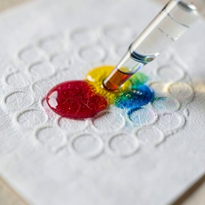 Zbliżenie kropli i odbić — zdjęcie pokazowe