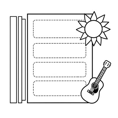 Szablon A5 — baza i paski do wycięcia