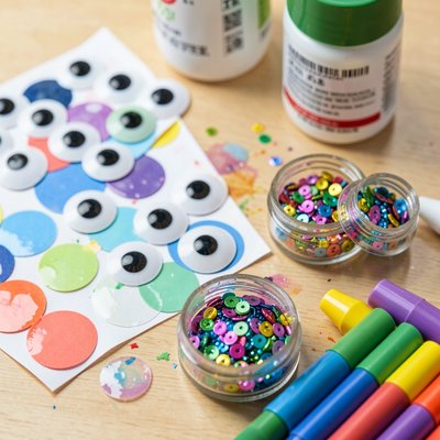 Dekoracje: oczko i naklejki