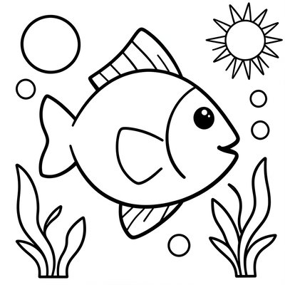 Kolorowanka: rybka
