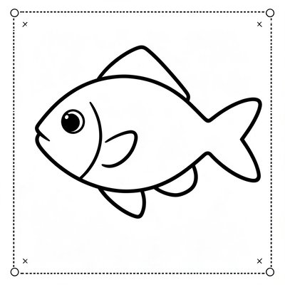 Szablon rybki do wycięcia