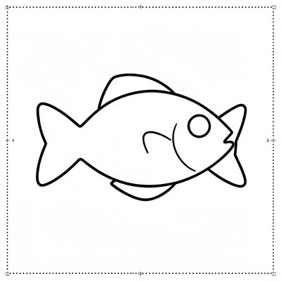 Szablon rybki do wycięcia