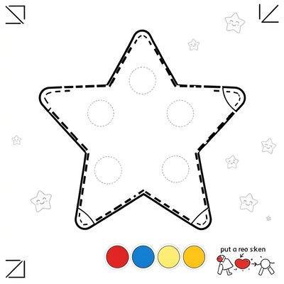 Szablon papierowej gwiazdki