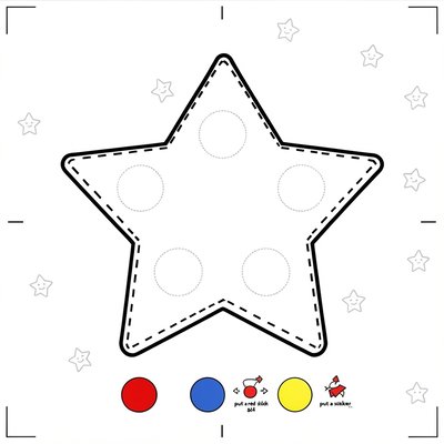Szablon papierowej gwiazdki