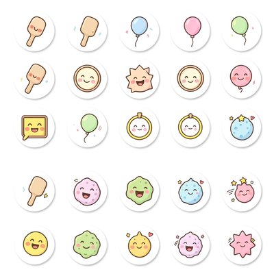 Naklejki i plakietki — małe motywy tenisowe