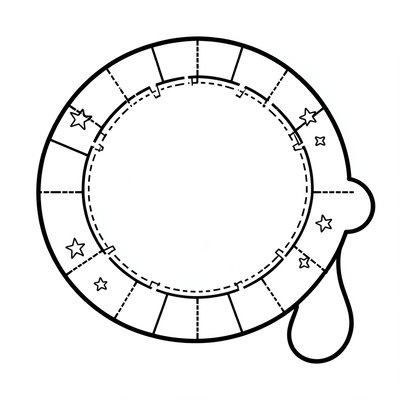 Szablon rakietki z talerzyka