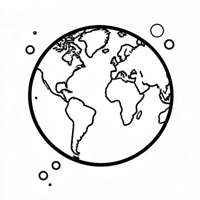 Strona do stemplowania – Otisk Ziemi (kolorowanka)