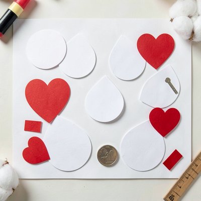 Szablony kropli i serduszek