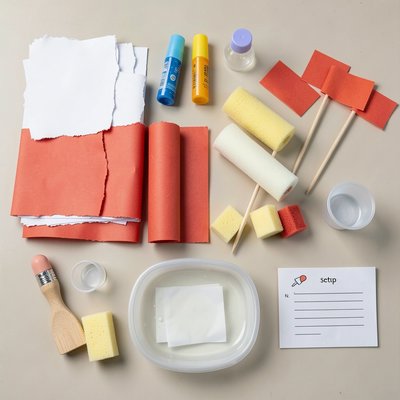 Materiały do zajęć - flat lay dla nauczyciela