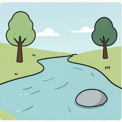 Rzeka - prosty krajobraz