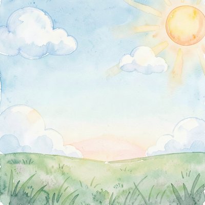 Szablon tła do pracy wspólnej — niebo i trawa