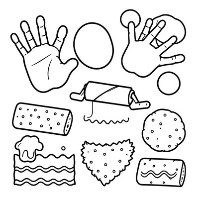 Kolorowanka — Duże kształty do malowania