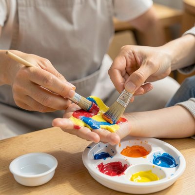 Krok 1 — Nakładanie farby na dłoń