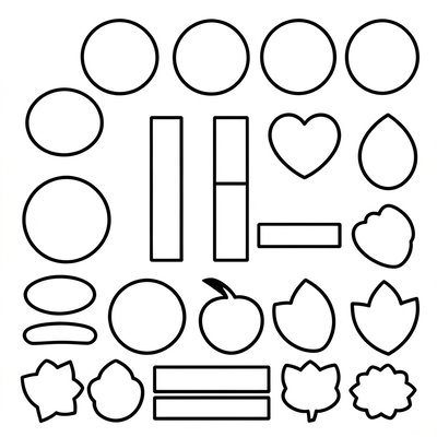Szablon do wycinania — Kółka i paski