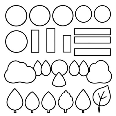 Szablon do wycinania — Kółka i paski