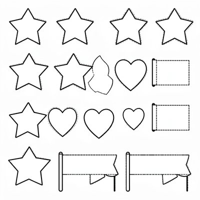 Szablony gwiazdek i serduszek – do wycięcia