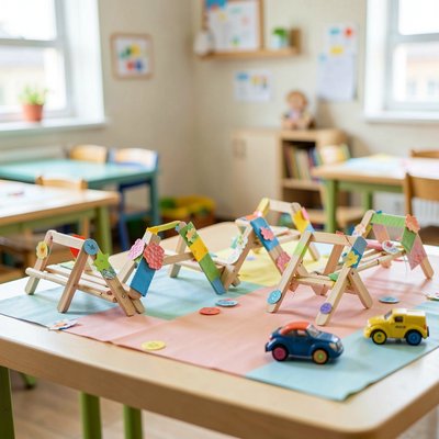 Wystawka: mini mosty na stoliku