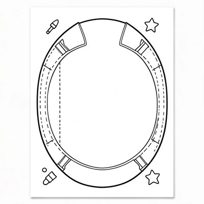 Szablon do złożenia papierowego kasku