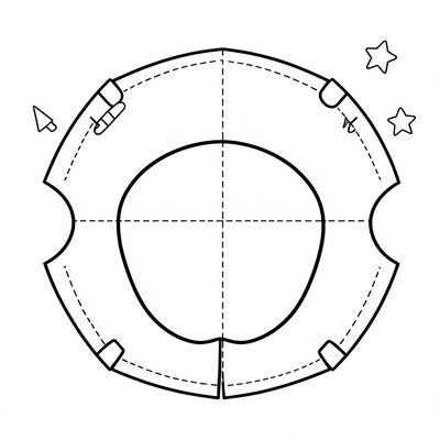 Szablon do złożenia papierowego kasku