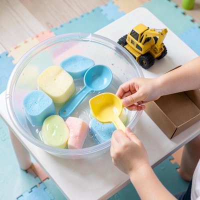 Stacja A — Piaskowo-wodna: Przenosimy kamienie