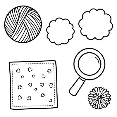 Kolorowanka: materiały i zabawy sensoryczne