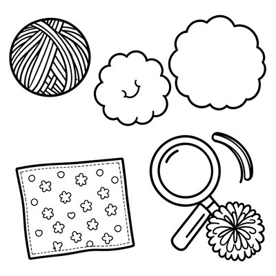 Kolorowanka: materiały i zabawy sensoryczne