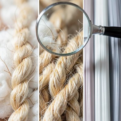 Zbliżenie włókien pod lupą