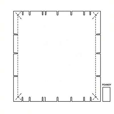 Kartonowe krosno — szablon do wycięcia