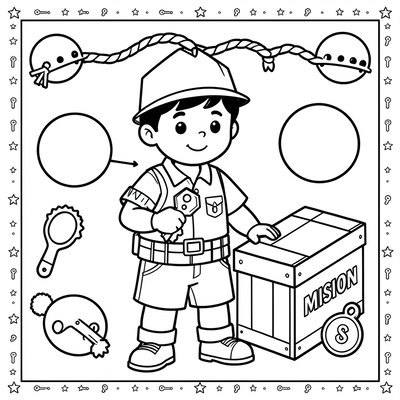 Kolorowanka — Mały saper