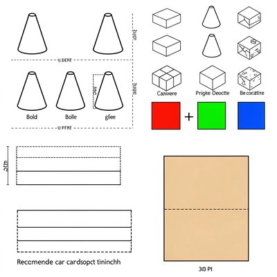 Szablony elementów toru: pachołki, klocki, szarfy