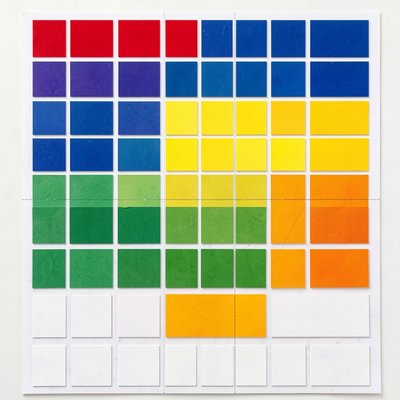 Arkusz kolorowych kwadratów do cięcia