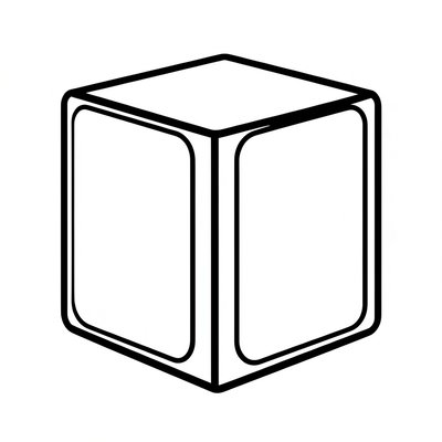 Arkusz kolorowanki — prosta kostka