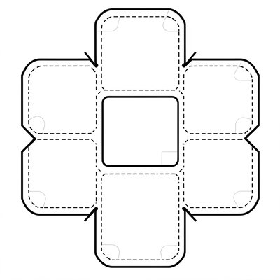Siatka do składania mini-kostki
