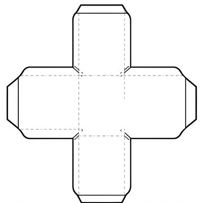 Siatka do składania mini-kostki