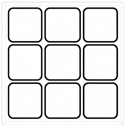 Szablon kratki 3x3 na tacę