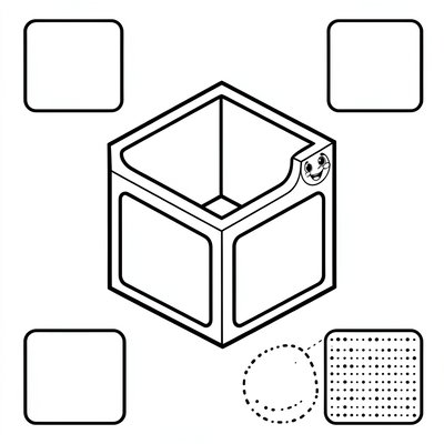 Kolorowanka: Prosta kostka 2x2