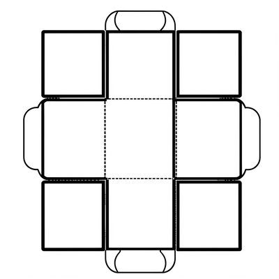 Szablon / siatka do składania mini-kostki