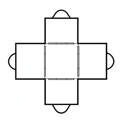 Szablon / siatka do składania mini-kostki