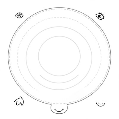 Szablon podstawy okrągłej (wycinanka)