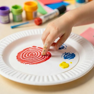 Przykład odbić palcowych na talerzyku