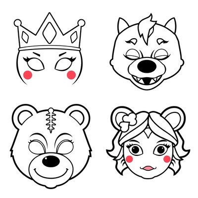 Maski do wycięcia - gotowe postaci