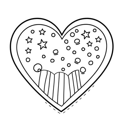 Kolorowanka: Papierowe serduszko