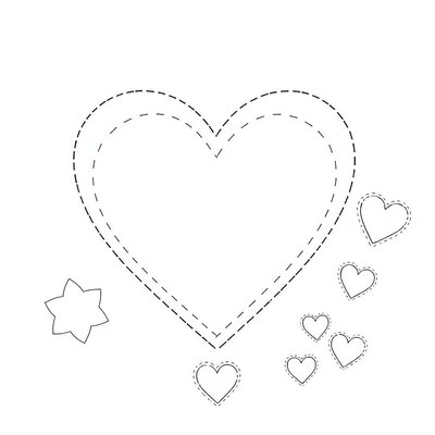 Szablon: Serduszko do wycięcia (A4)