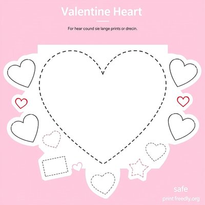 Szablon: Serduszko do wycięcia (A4)